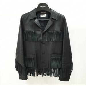 Saint Laurent 15FW Fringe Leather Jacket Size 40